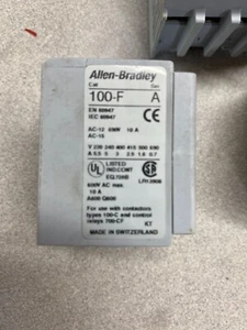 ALLEN BRADLEY 100-F SERIES A, AUXILIARY CONTACT AC-12 690V 10A Lot Of 4 - Picture 1 of 6
