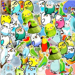 50pcs Color Bird Waterproof Stickers Pack Laptop Phone Car Skate - Picture 1 of 7