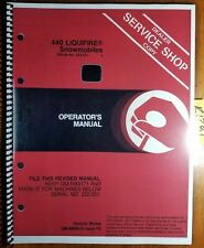 John Deere 440 Liquifire Snowmobile S/N 222001- Owner Operator Manual OM-M69619