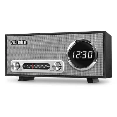 Reloj digital estéreo Victrola Bluetooth con radio Fm y carga USB Foto 1 de 2