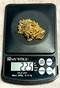 YELLOW GOLD PLATED STERLING SILVER 4.1MM MIAMI CUBAN LINK 22" CHAIN NECKLACE - Picture 1 of 5