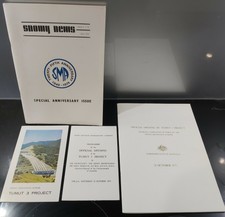 4 items SNOWY MOUNTAIN SCHEME Memorabilia from 70's RARE