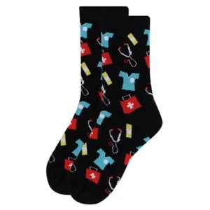 Women's Doctor/Nurse Pattern Novelty Socks - Picture 1 of 6