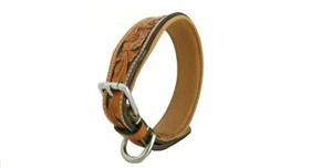 Shwaan |Handmade Leather Dog Collar| Neck Size XL 24" - 29" |Christmas Day * - Picture 1 of 8