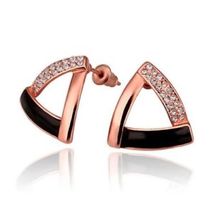 Fashion design 9K rose gold filled plated stud earrings ! Gift Jewelry & Love