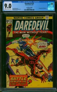 DAREDEVIL #132 CGC 9.0 ⭐ 30 CENT PRICE VARIANT ⭐ 2nd App Bullseye! Marvel 1976 - Picture 1 of 2