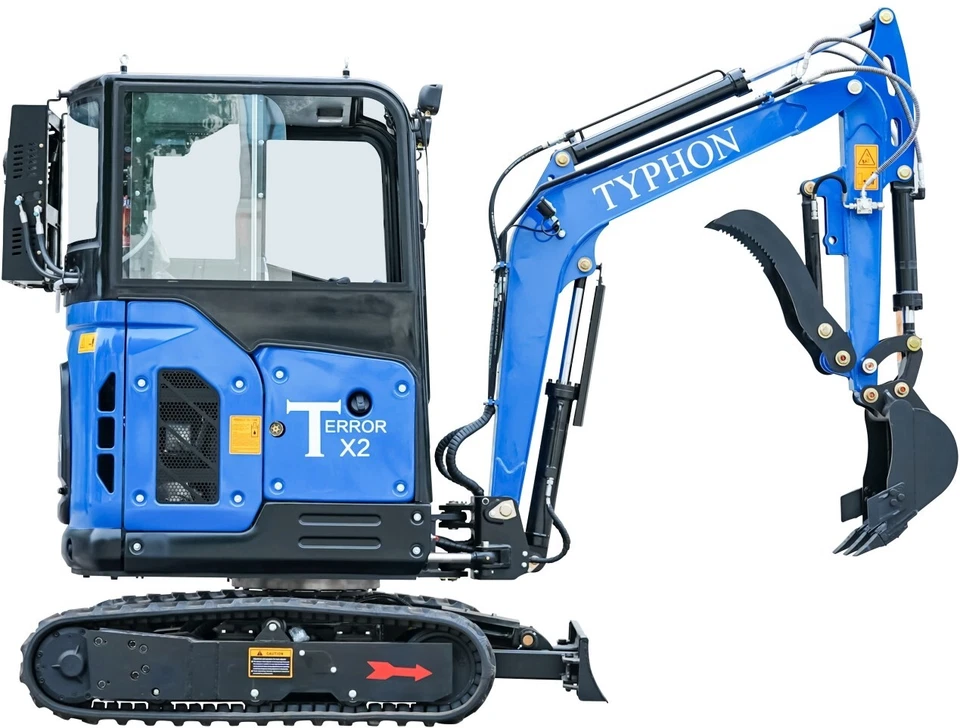 TYPHON TERROR X2 Mini Excavator 2.7 Ton Trench Digger EPA Diesel Kubota V1505