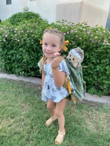 Girls Custom Boutique Resell ABC Back To School Hedgehog Short Outfit Set Sz 4/5 - Picture 1 of 14