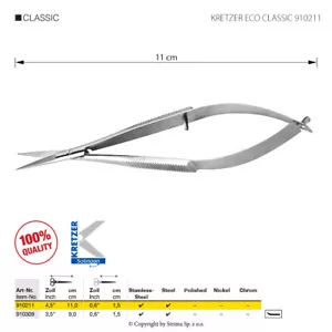 KRETZER ECO 910211 - EMBROIDERY SCISSORS - 4.5" / 9 cm - Picture 1 of 1