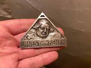 1910-1930 Loge Ernest Renan Medal - Masonic Lodge Antique, France Medaille - Picture 1 of 4