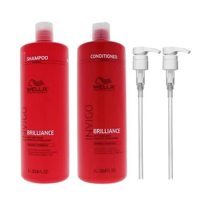 Wella Invigo Brilliance Shampoo&Conditioner Fine/Normal Duo w/2PUMP,33.8 - Picture 1 of 1