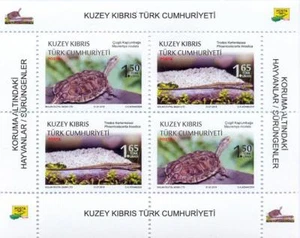 PROTECTED ANIMALS - REPTILES & TURTLES - BLOCK -TURKISH CYPRUS - 2018 - Picture 1 of 1