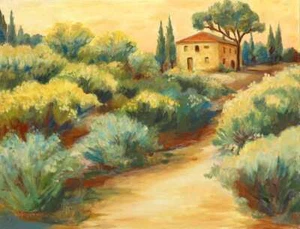 Tuscan Accent & Decor Tile Joanne Morris Margosian Landscape Art JM026AT - Picture 1 of 4