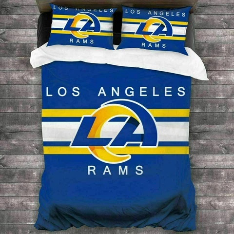 Los Angeles Rams 3PCS Duvet Cover Pillowcases Bedding Sets Comforter Cover Gifts Cover