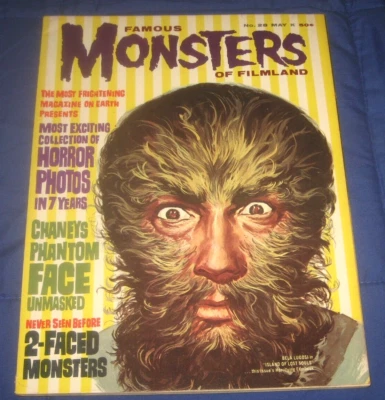 FAMOUS MONSTERS  OF FILMLAND  # 28   -  LUGOSI / ISLAND OF LOST SOULS    FINE + — 第 1/4 张图片