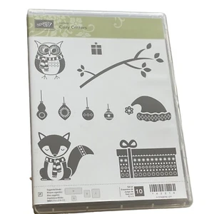 Juego de estampillas fotopolímero Stampin Up Cozy Critters Fox Owl 142214 nuevo estuche abierto - Imagen 1 de 4