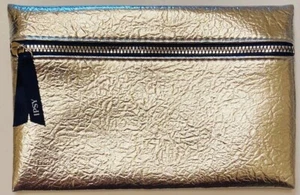 IPSY Glam Full Zip Cosmetics Makeup Bag Silver Zipper - Picture 1 of 1