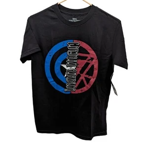 Red Chapter Marvel Civil War Iron Man Captain America Black Mens T Shirt Small - Picture 1 of 6