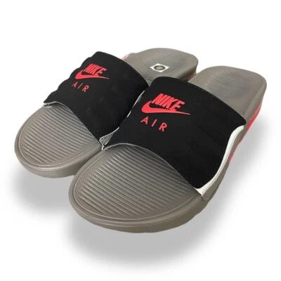 Sandalias Nike Air Max Camden Slides Gris Rojo CZ4665-002 Talla 5Y/Mujer 6.5 Nuevas con Etiquetas Foto 1 de 4