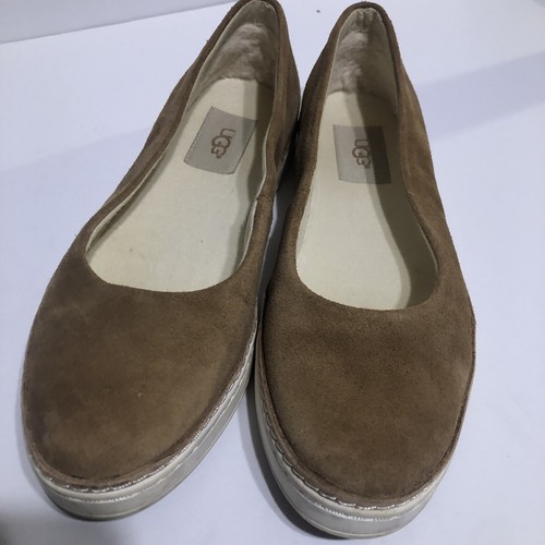 Sneakers UGGS Kammi scamosciate slip on comode da donna marrone piatto taglia 7