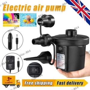 Electric Air Pump Inflator Deflator Air Bed Camping Pool Inflatable 240V UK Plug - Picture 1 of 11