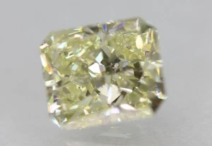 Cert 1.13 Carat Fancy Yellow VVS1 Radiant Enhanced Natural Diamond 6.35x5.4m 2VG - Picture 1 of 4