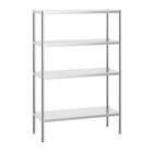 GGM Gastro  Edelstahlregal PREMIUM -  1200x490mm - mit 4  Ablagen (VERSTELLBAR)