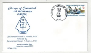 Submarino de la Marina 1996 cambio de mando Groton subbase EE. UU. ARCHERFISH SSN 678 - Imagen 1 de 1