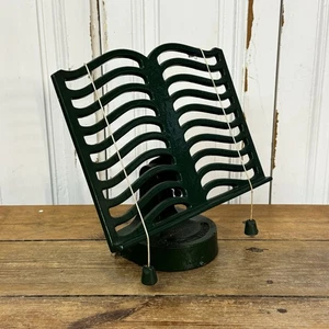 Vintage Victor Rezeptbuchständer Halter Gusseisen grün verstellbar - Bild 1 von 4
