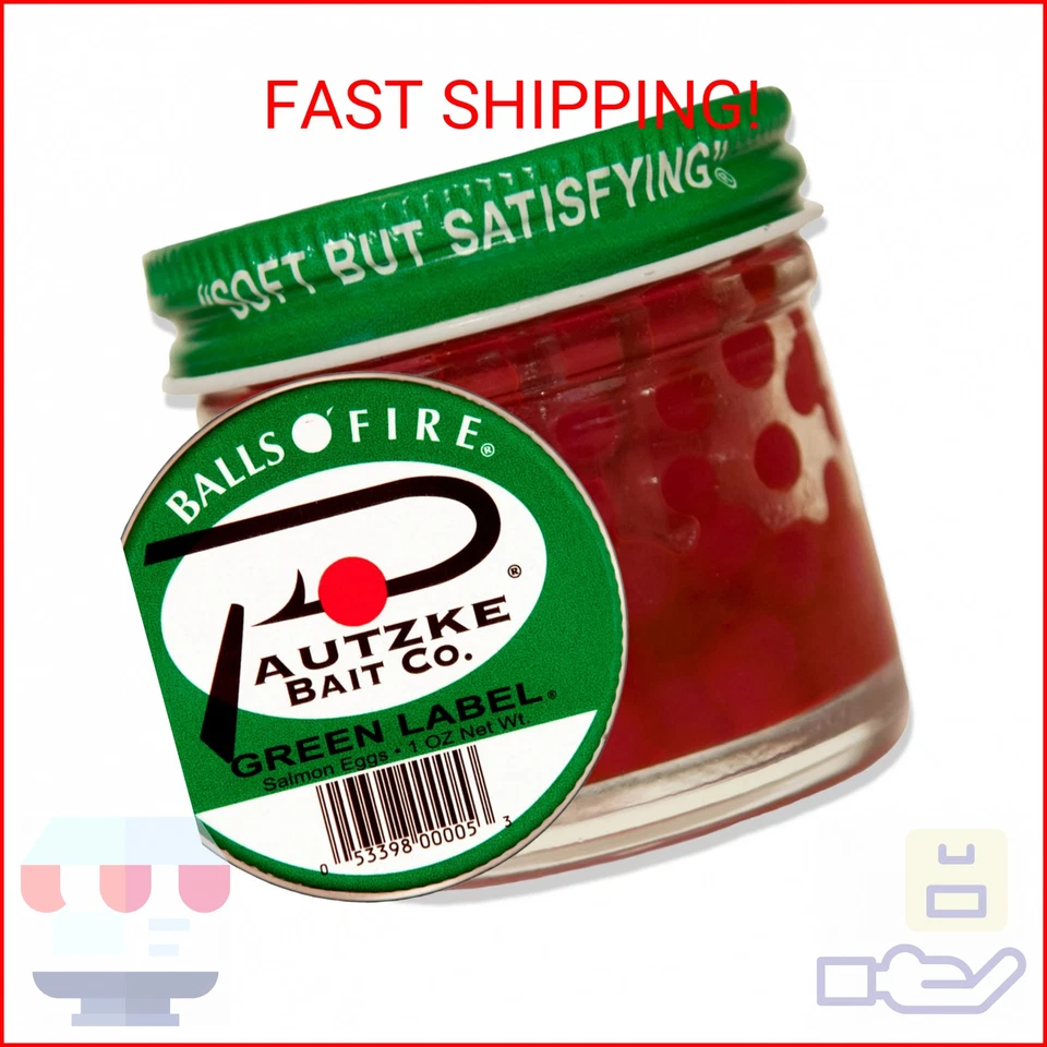 Pautzke Bait Co. 00005 Balls of Fire Green Label Salmon Eggs 1 Oz.