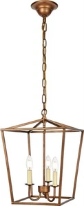 Maddox Vintage Gold Chandelier-Adjustable Elegance - Picture 1 of 1
