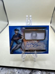 AJ SMITH-SHAWVER 2024 TOPPS INCEPTION RPA ROOKIE BUTTON PATCH AUTO #5/6 - Picture 1 of 2