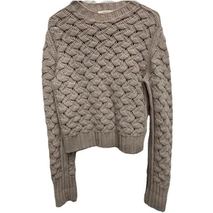 Suéter Vivaia Para Mujer Grande Gina 100% Lana Merino Tostado Detalles Acanalados Dinero Antiguo - Imagen 1 de 12