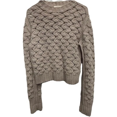 Suéter Vivaia Para Mujer Grande Gina 100% Lana Merino Tostado Detalles Acanalados Dinero Antiguo Foto 1 de 4