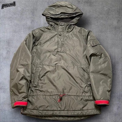 VINTAGE Gap Hooded Anorak Jacket Mens XS Fleece Lined Pullover Side Zip 00s - Image 1 of 4