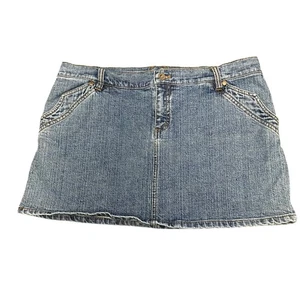 Vintage Y2K DKNY Jeans Denim Mini Skirt Size 13 - Picture 1 of 8