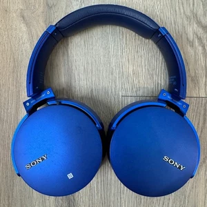 Sony MDR XB950BT Wireless Extra Base Bluetooth Headphones Blue Tested Works - Picture 1 of 6