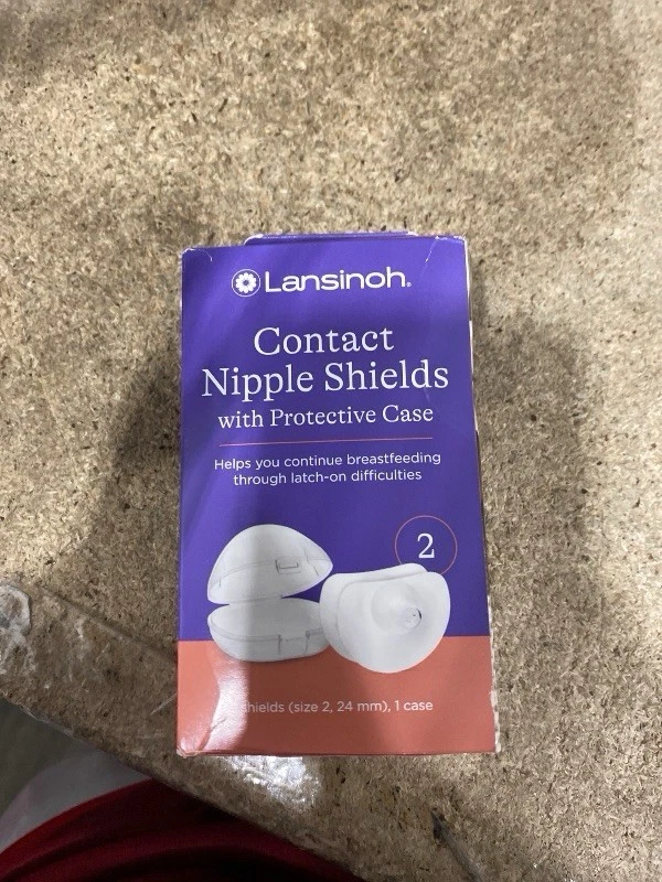 Escudos para pezones de contacto Lansinoh con estuche de transporte ~ Paquete de 2 ~ Tamaño 2 ~ 24 mm NUEVO Foto 1 de 1
