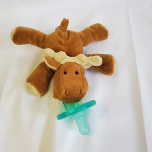 Wubbanub Baby Pacifier Brown Moose Infant Soothie Plush Lovey Genuine Mary Meyer - Picture 1 of 5