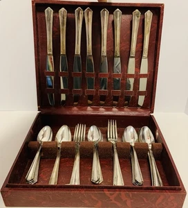 Wm A. Rodgers A1 Plus Edelstahl Silber 37 Teile Silberbesteck Besteckset - Bild 1 von 5