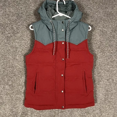 Chaleco Patagonia Mujer Pequeño Rojo Verde Vivero Con Capucha Aislante Puffer Champiñón Foto 1 de 4