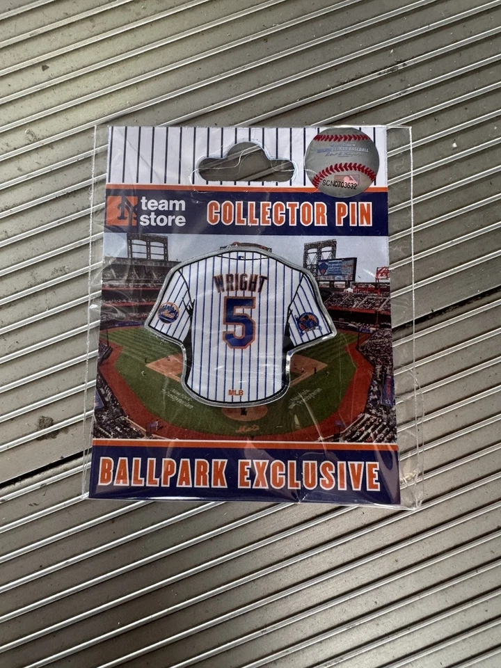 New York Mets DAVID WRIGHT #5 Jersey PIN HOF Number Retirement 7/19/25 Citifield - Image 1 of 1