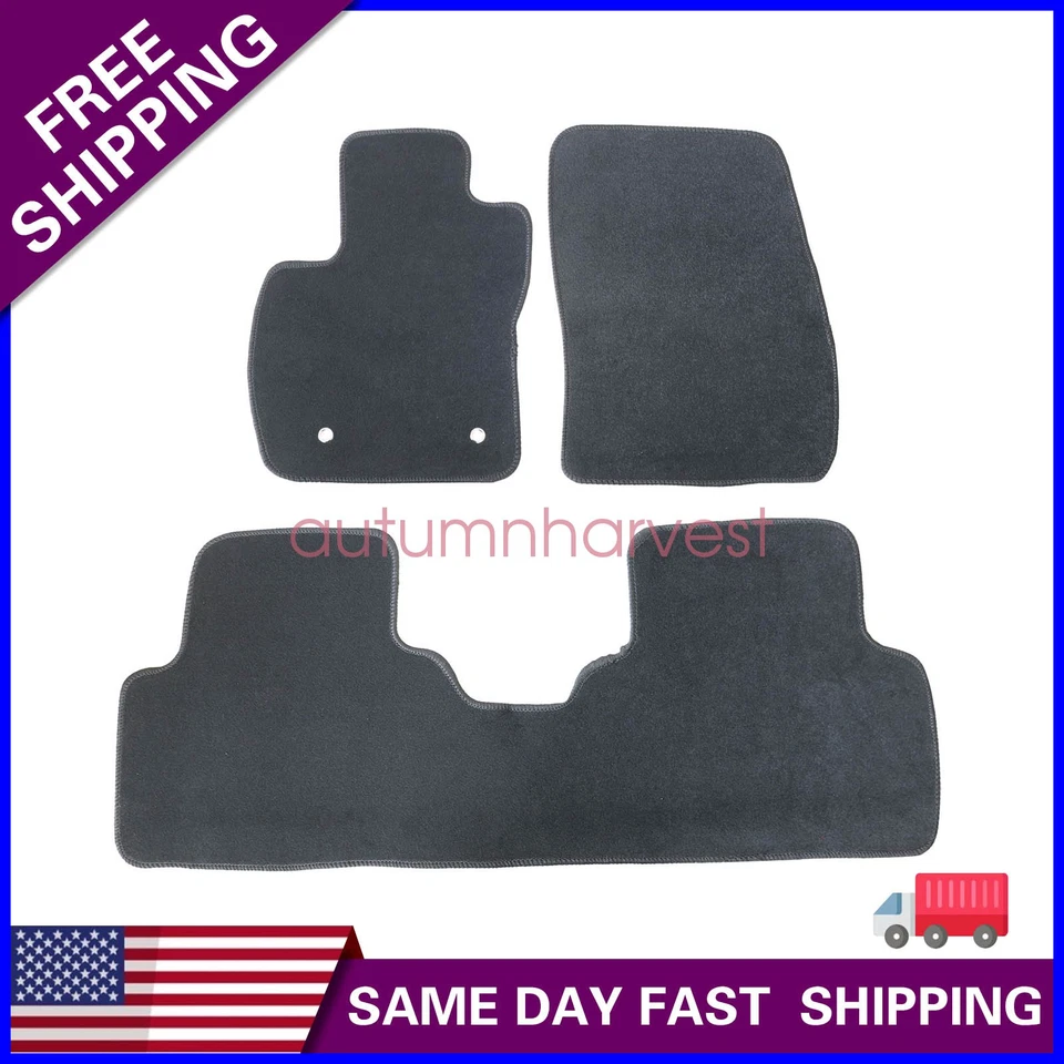 Alfombrillas de terciopelo delanteras y traseras negras 3 piezas nuevas para Mazda 5 2011-2015 Foto 1 de 4