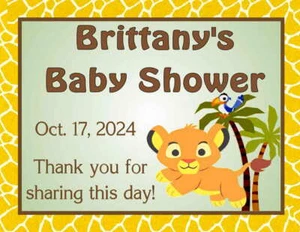 LION KING SIMBA BABY SHOWER FAVORECE IMANES PERSONALIZADOS - Imagen 1 de 1