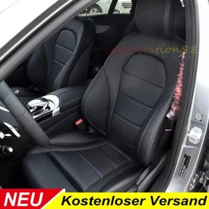 Für 2014-2020 Mercedes-Benz C-Klasse Fahrer Unten Sitzbezug W205 - Leder Schwarz - Picture 1 of 9