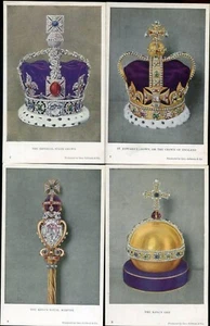 JOYAS REALES BRITÁNICAS POSTALES - CORONA DEL ESTADO IMPERIAL, CETRO REAL, ETC - 4 - Imagen 1 de 2