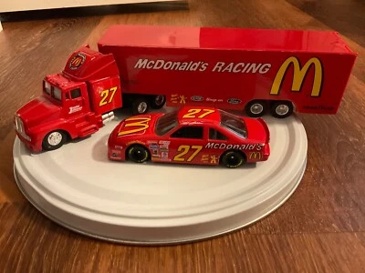 Hut Stricklin #27 McDonald's Racing championship Junior Johnson lot set semi car - Image 1 of 4