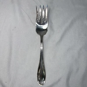 ANTIQUE Silverplate Cold Meat Fork 8.5" WM ROGERS & SON AA SILVER PLATE - Picture 1 of 9