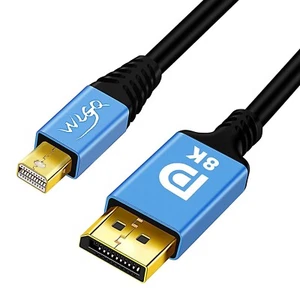 WLGQ Mini DisplayPort to DisplayPort v1.4 Cable 8K@60Hz 4k@120Hz 2m - Picture 1 of 3