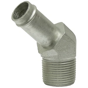 Adaptador 1/2"" Barba de manguera x 1/2"" NPT macho 45 grados codo 4503-08-08 9-4503-8-8 - Imagen 1 de 2